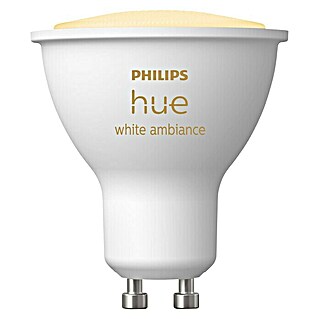 Philips Hue LED-Lampe White Ambiance (GU10, Dimmbar, Warmweiß, 350 lm, 5,7 W)