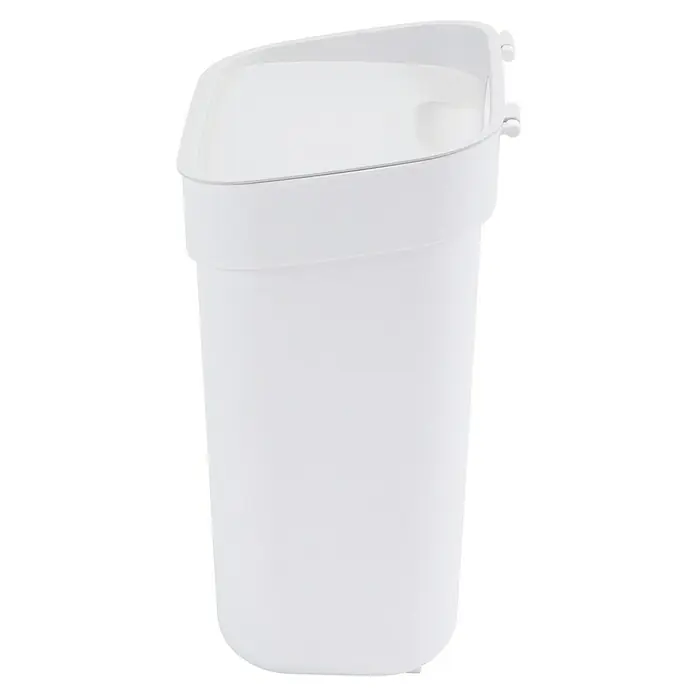 Curver Standard Mülleimer Ready to Collect - 10 l, Kunststoff, Weiß - Weiße Mülltonne mit Aufhängung, perfekt für Küche oder Bad. Praktische Lösung für die Abfallentsorgung im Haushalt.