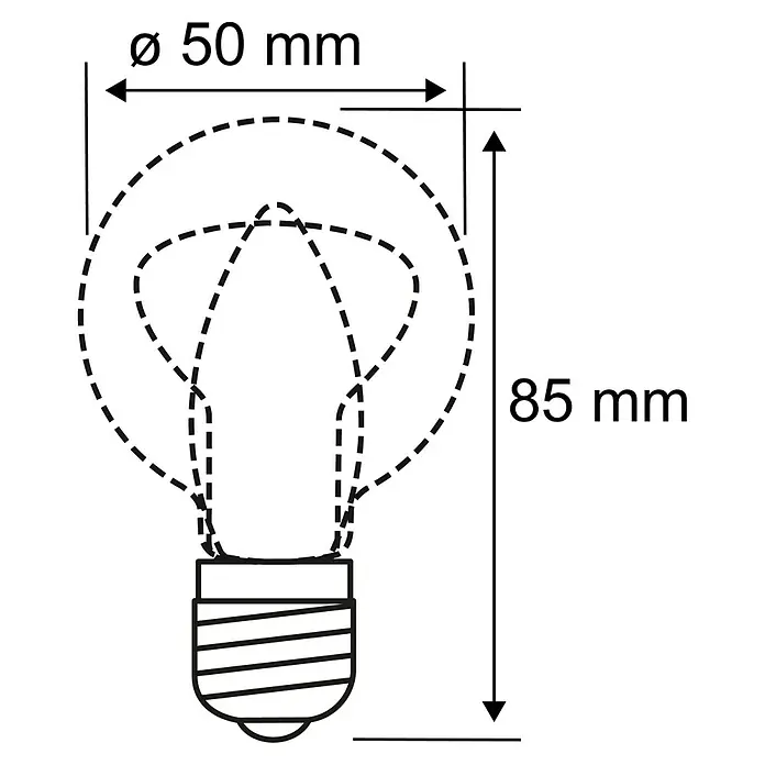 Paulmann Lámpara para plantas Grow Green - 4 W, 100 lm, R50 - Imagen del producto: Una bombilla con unas dimensiones de 50 mm de diámetro y 85 mm de altura.