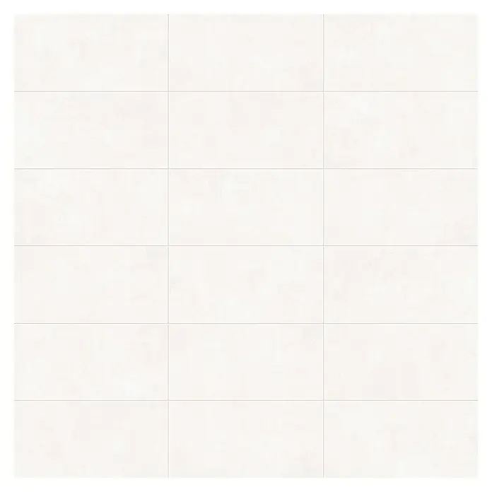 Domicil Wandfliese Living Concrete - 30 x 60 cm, Weiß, Matt - Helle, quadratische Fliesen mit feiner Textur und Fugen, ideal für ein modernes und sauberes Raumdesign. Diese Fliesen verleihen jedem Raum eine elegante Note.
