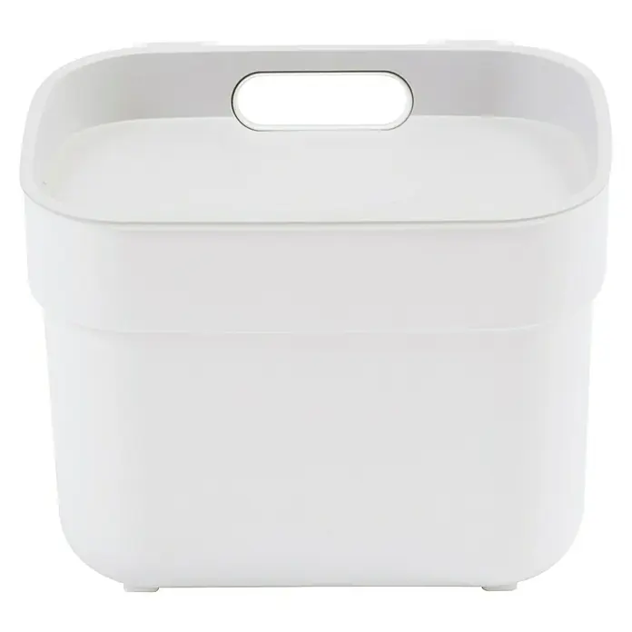 Curver Standard Mülleimer Ready to Collect - 5 l, Kunststoff, Weiß - Weißer Aufbewahrungsbehälter mit Grifföffnung, ideal für Ordnung und stilvolle Aufbewahrungslösungen im Haushalt.