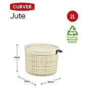 Curver Aufbewahrungsbox Jute (Ø x H: 17,1 x 12,6 cm, Cremeweiß) | BAUHAUS