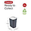 Curver Standard-Mülleimer Ready to Collect (10 l, Kunststoff, Dunkelgrau) | BAUHAUS