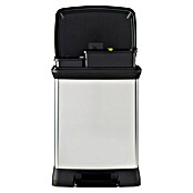 Keter Treteimer Deco Bin Metallics Duo (30 l, Metall, Schwarz/Silber) | BAUHAUS