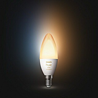 Philips Hue Smart-LED-Lampe White Ambiance (E14, Dimmbar, Warmweiß, 470 lm, 5,2 W)