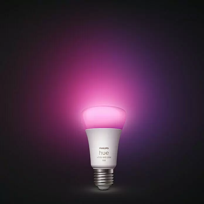 Philips Hue Smart-LED-Lampen Set White & Color - E27, Dimmbar, RGBW, 1.100 lm, 9 W, 1 Stk. - Stimmungsaufnahme