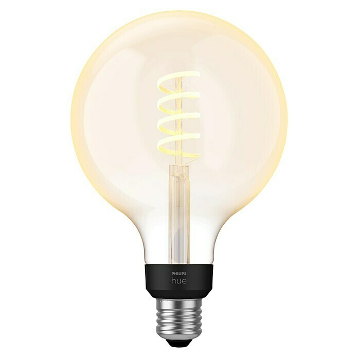 Philips Hue Smart-LED-Lampe White Ambiance Filament (E27, Dimmbar, Warmweiß, 550 lm, 7 W, Lampenbezeichnung: G125) | BAUHAUS