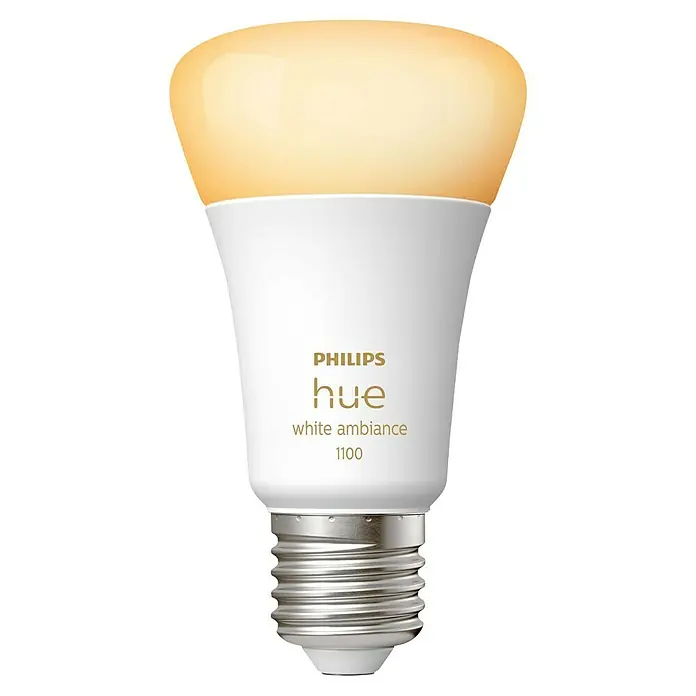 Philips Hue Smart-LED-Lampen Set White AmbianceE27, Dimmbar, Warmweiß, 1.100 lm, 8 W, 1 Stk.