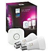 Philips Hue Smart-LED-Lampen Set (E27, Dimmbar, RGBW, 1.100 lm, 9 W) | BAUHAUS