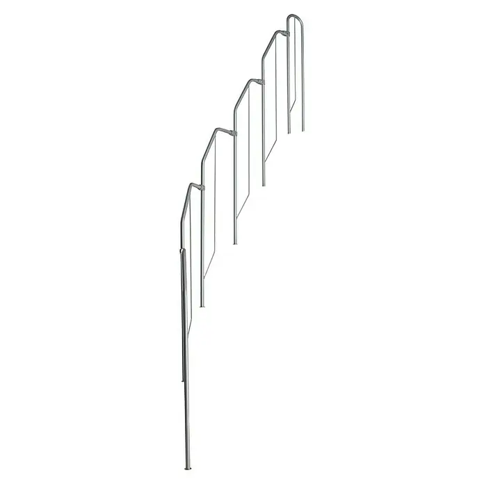 Star Stairs Raumspartreppe Athena - Geschosshöhe: 222 cm - 276 cm, Anzahl Steigungen: 11 Stk. - Edelstahl-Poolleiter mit vier Stufen für einfachen und sicheren Zugang zum Schwimmbecken. Robust und langlebig.