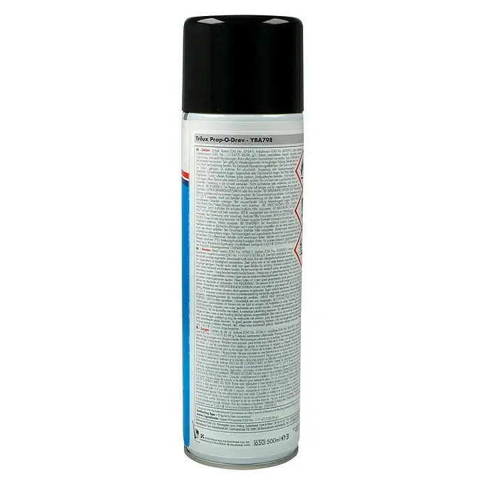 International Antifouling Trilux Prop-O-Drev - Schwarz, Matt, 500 ml - Dose Trilux Prop-O-Drev Antifouling-Spray YBA798 mit Sicherheitshinweisen. Schützt Boote zuverlässig vor Bewuchs im Wasser.
