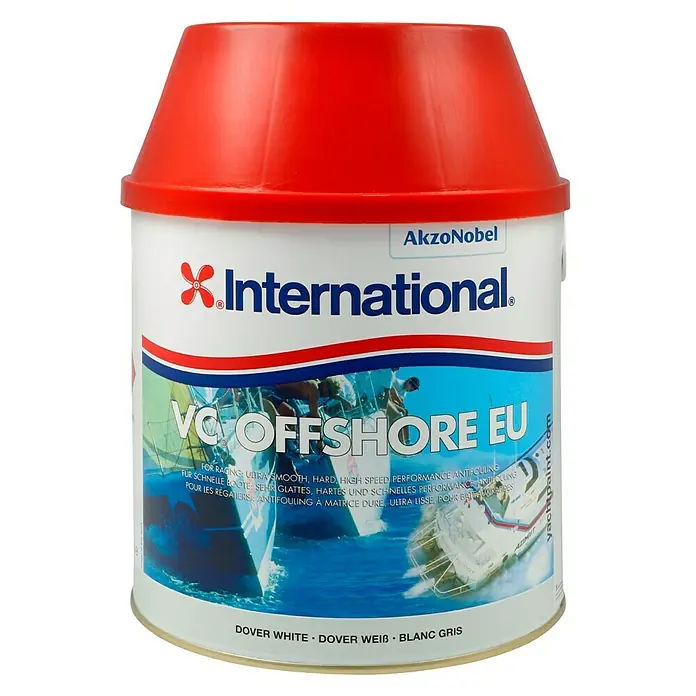 International Hartantifouling VC Offshore EU - Muschelweiß, 2 l - Dose International VC Offshore EU Antifouling, ideal für schnelle Boote und Regatten. Bietet glatte, harte und schnelle Performance.