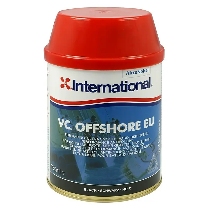 International Hartantifouling VC Offshore EU - Schwarz, 750 ml - Dose International VC Offshore EU Antifouling in Schwarz, ideal für schnelle Boote und Regatten mit glatter, harter Oberfläche.