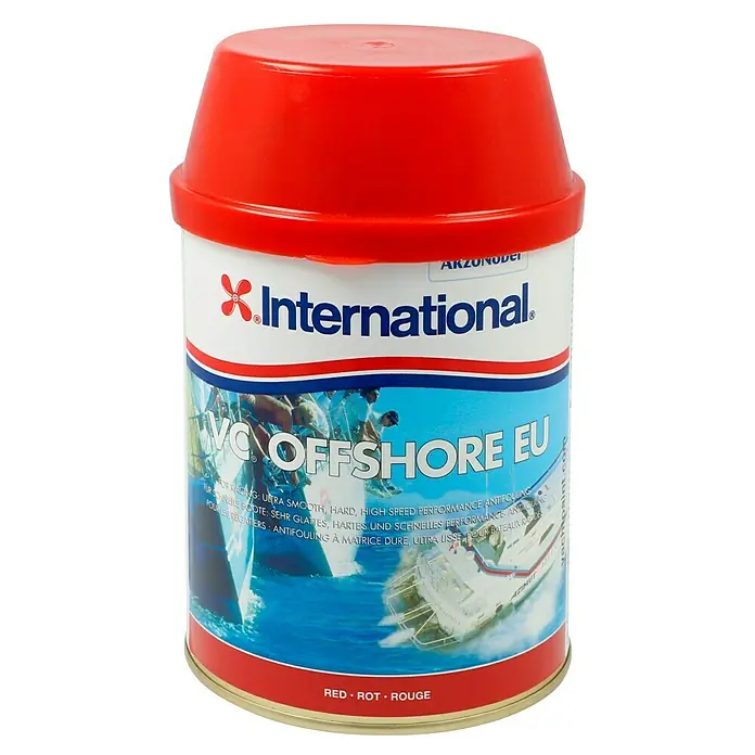 International Hartantifouling VC Offshore EU - Rot, 750 ml - Dose International VC Offshore EU Antifouling in Rot, für Racing-Boote, ultra glatt, hart und schnell. Perfekt für hohe Geschwindigkeiten.