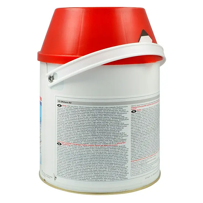 International Hartantifouling VC Offshore EU - Muschelweiß, 2 l - Eine Dose VC Offshore EU Antifouling-Farbe mit rotem Deckel.