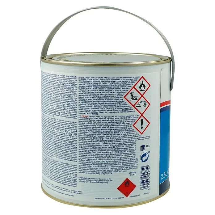 International Selbstpolierendes Antifouling Micron 350 - Marineblau, 2,5 l - Dose Antifouling-Farbe: Schützt Schiffe vor Bewuchs, selbstpolierend, ideal für Profis & Hobbyanwender.