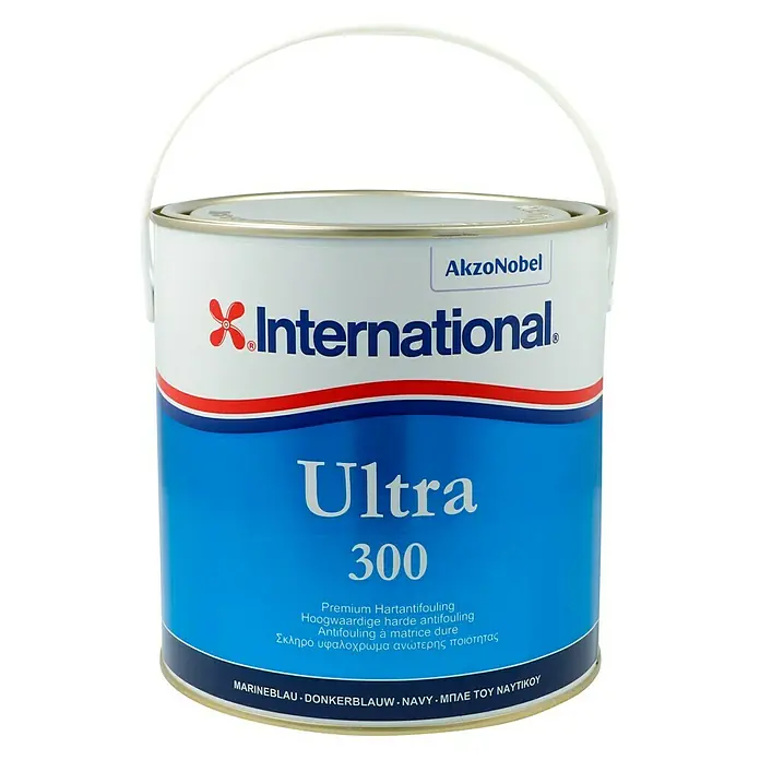International Hartantifouling Ultra 300 - Marineblau, 2,5 l - Dose International Ultra 300 Antifouling-Farbe in Marineblau. Hochwertiger Schutz für Schiffe vor Bewuchs im Meer.