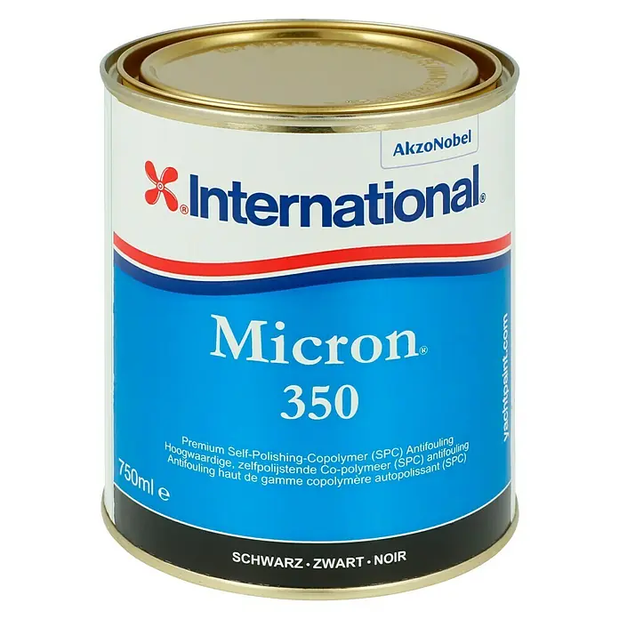 International Selbstpolierendes Antifouling Micron 350 - Schwarz, 750 ml - Dose International Micron 350 Antifouling-Bootsfarbe, Premium-Selbstpolierendes Copolymer (SPC) in Schwarz, 750ml.