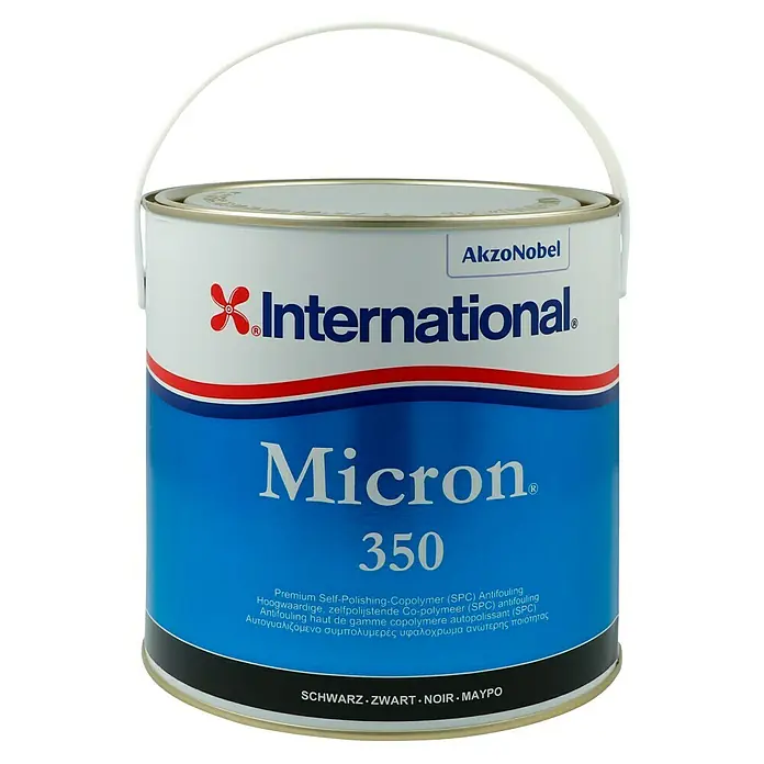 International Selbstpolierendes Antifouling Micron 350 - Schwarz, 2,5 l - International Micron 350 Antifouling-Farbe von AkzoNobel: Premium-Selbstpolierendes Copolymer (SPC) für Boote und Schiffe.