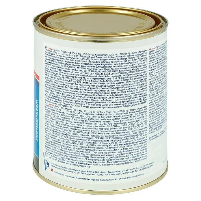 International Selbstpolierendes Antifouling Micron 350 - Schwarz, 750 ml - Dose International Micron Antifouling-Farbe. Schützt Boote vor Bewuchs, geeignet für verschiedene Gewässer.