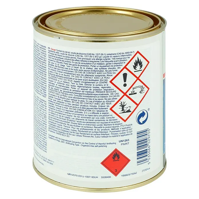 International Selbstpolierendes Antifouling Micron 350 - Schwarz, 750 ml - Dose UN1263 Farbe: Hochwertige Farbe für verschiedene Anwendungen, beachten Sie die Sicherheitshinweise auf dem Etikett.