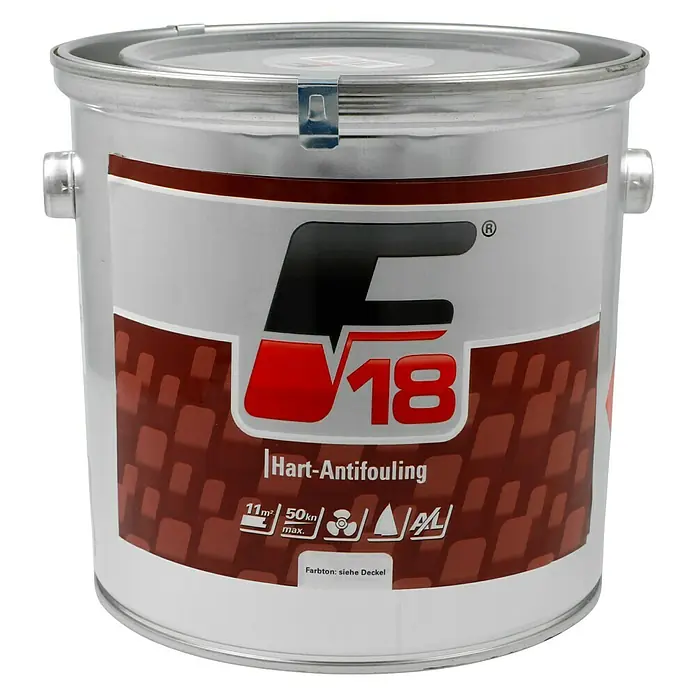 F18 Hartantifouling - Weiß, 2,5 l - Dose Hart-Antifouling-Farbe.