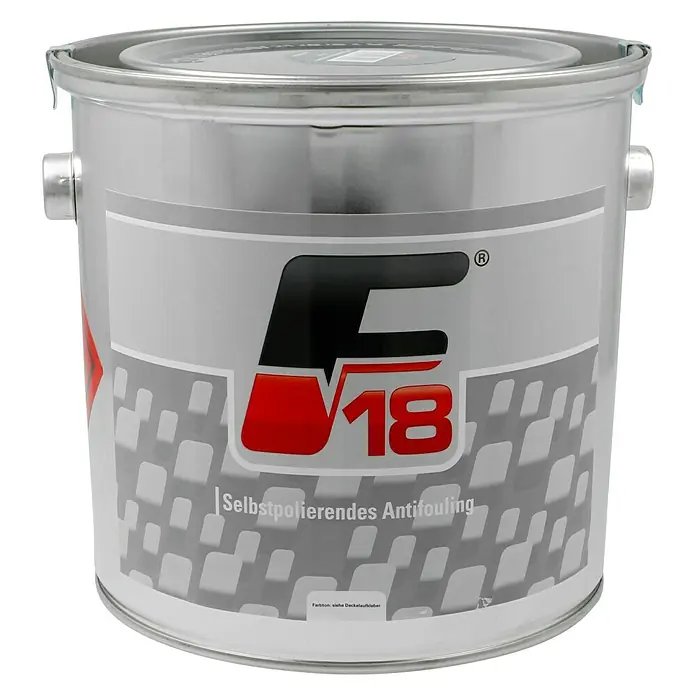 F18 Selbstpolierendes Antifouling SP - Blau, 2,5 l - Dose selbstpolierendes Antifouling Farbe V18 für Boote und Schiffe. Schützt zuverlässig vor Bewuchs und sorgt für eine glatte Oberfläche.