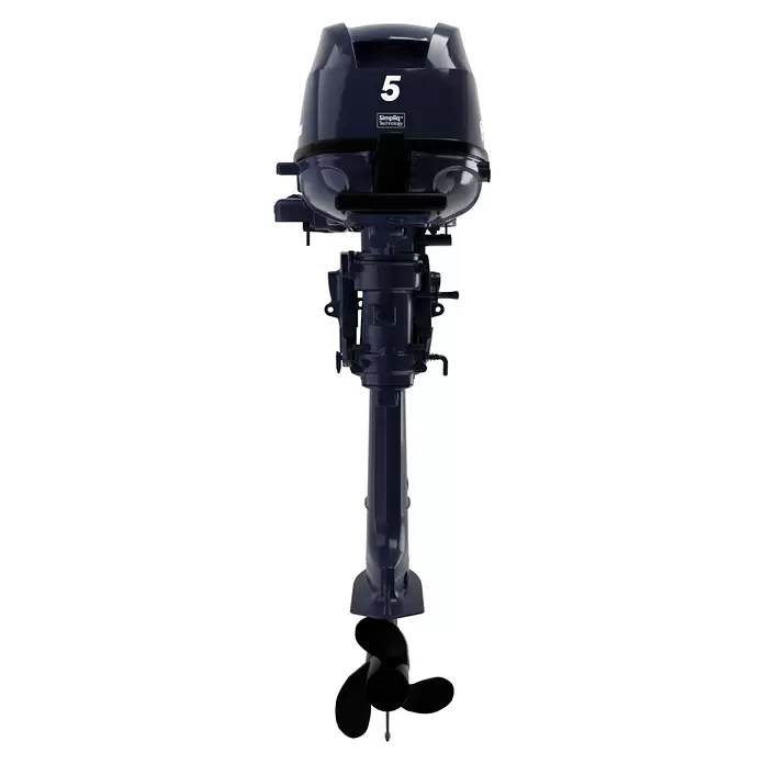 Tohatsu Außenbordmotor MFS 5 DSL - 3,7 kW, Pinnensteuerung, Langschaft, Seilzug, Propellernaben-Auspuff