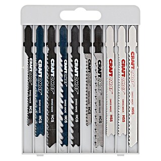 Craftomat Juego de hojas de sierra de calar (10 pzs., Vástago en T)