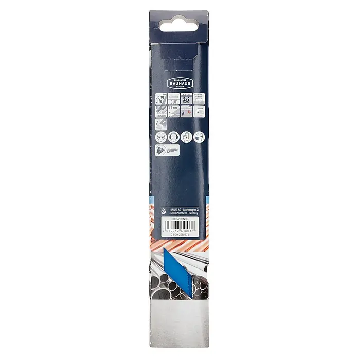 Craftomat Säbelsägeblatt S 1127 BEFLänge: 289 mm - Verpackung einer Bauhaus Säge. Garantiert lange Lebensdauer, komfortabler Schnitt und eine Zahnung von 2x2. Länge: 175mm, Schnittstärke: 3-8mm.