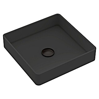 Lavabo de sobremesa Cronos (37 x 37 cm, Acrílico, Negro)