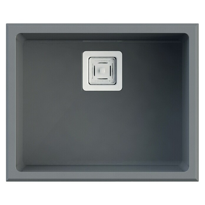 Poalgi Fregadero encastrable Zie Soft 50 (45 x 55 cm, Material compuesto, Gris, Brillante) | BAUHAUS