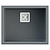 Poalgi Fregadero encastrable Zie Soft 50 (45 x 55 cm, Material compuesto, Gris, Brillante) | BAUHAUS