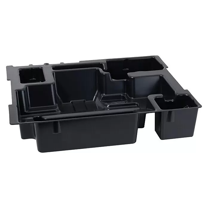 Bosch Professional Aufbewahrungseinlage L-Boxx 238 - GKS 18V-LI, 77 x 398 x 308 mm - Schwarze Kunststoff-Ordnungsschale mit mehreren Fächern für Werkzeuge oder Kleinteile.