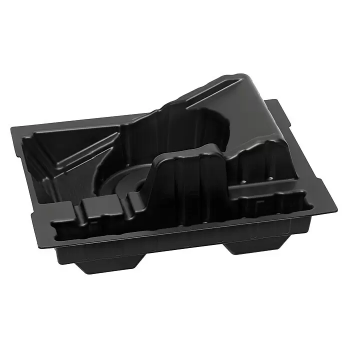 Bosch Professional Aufbewahrungseinlage für L-Boxx 374 - Passend für: GKT 55 GCE Tauchsäge - Schwarze thermogeformte Kunststoffverpackungsschale mit Fächern zur Produktsicherung.