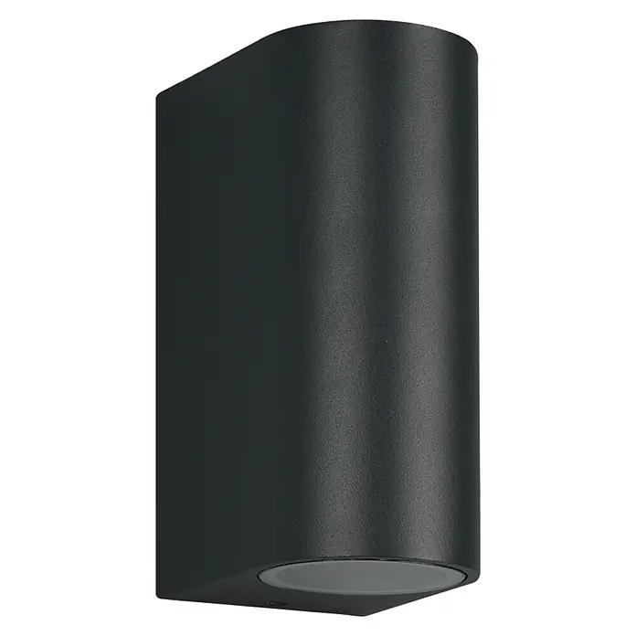 Trio Leuchten Außenwandleuchte ROYA - 35 W, L x B x H: 9,2 x 6,9 x 15 cm, Grau, IP44 - Eine moderne, schwarze Wandleuchte mit zylindrischem Design, ideal für die Außenbeleuchtung und stilvolle Akzente.