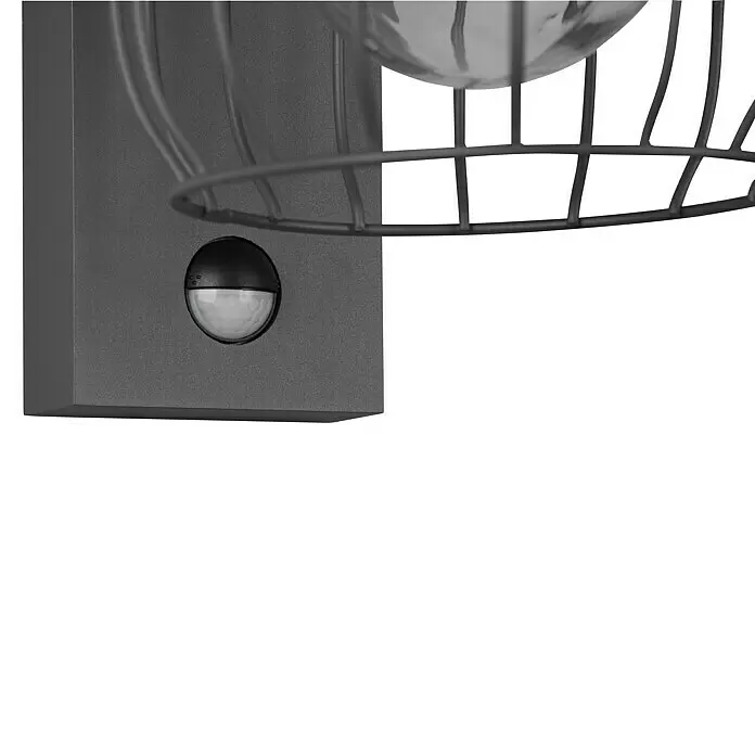 Trio Leuchten Sensor-Außenleuchte TUELA - 40 W, L x B x H: 23,5 x 16,5 x 28 cm, Grau, IP44 - Detailaufnahme