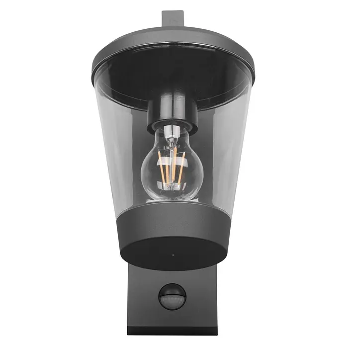 Trio Leuchten Sensor-Außenleuchte CAVADO - 40 W, L x B x H: 23 x 16 x 28 cm, Grau, IP44 - Die elegante Außenleuchte mit Bewegungssensor sorgt für Sicherheit und stilvolle Beleuchtung im Garten oder Eingangsbereich.