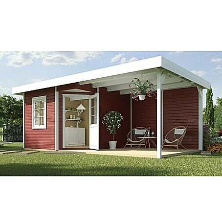 Weka Gartenhaus Fides III (Holz, Rot, 17,9 m²)