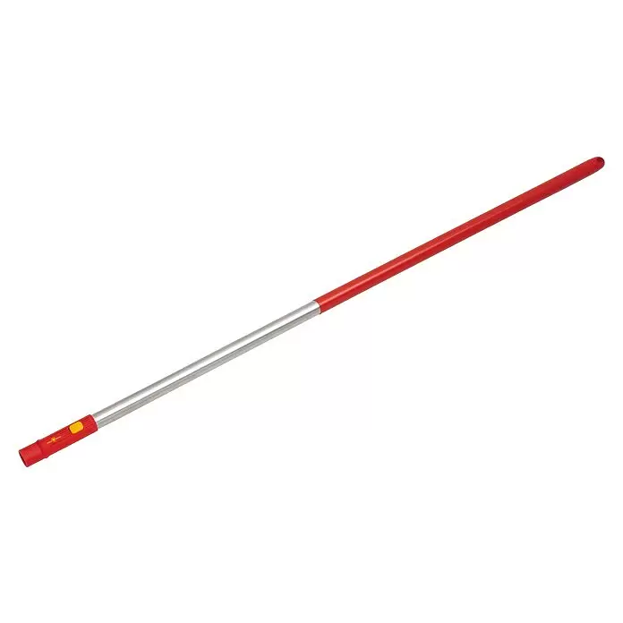 Wolf-Garten Multi-Star Aluminiumstiel Zmi 12 - 118 cm - Roter und silberner Teleskopstiel für Gartengeräte.