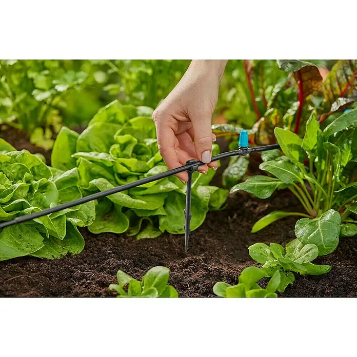 Gardena Micro-Drip Rohrhalter - 15 Stk., Größe Anschluss: ³⁄₁₆″ - Bewässerungssystem im Garten mit Tropfern zur gezielten Bewässerung der Pflanzen. Optimale Wasserversorgung für gesundes Wachstum.