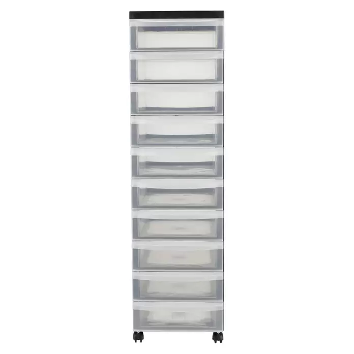 Rollcontainer - L x B x H: 40 x 29 x 106,5 cm, Anzahl Schubladen: 10 Stk., Kunststoff