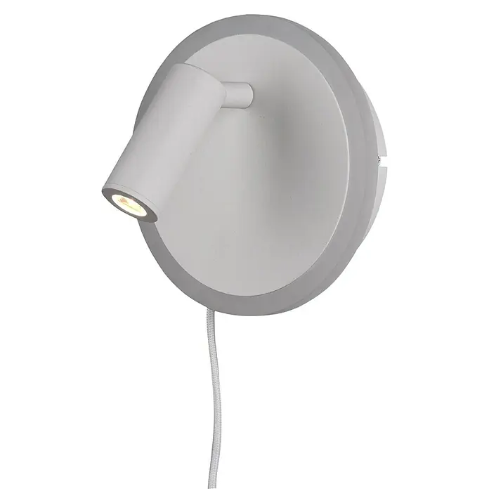 Trio Lighting Aplique de pared LED redondo Jordan - 7 W, Blanco, Blanco cálido - Lámpara de pared blanca con diseño redondo y cono de luz. Ideal como lámpara de noche o para iluminación de acento.