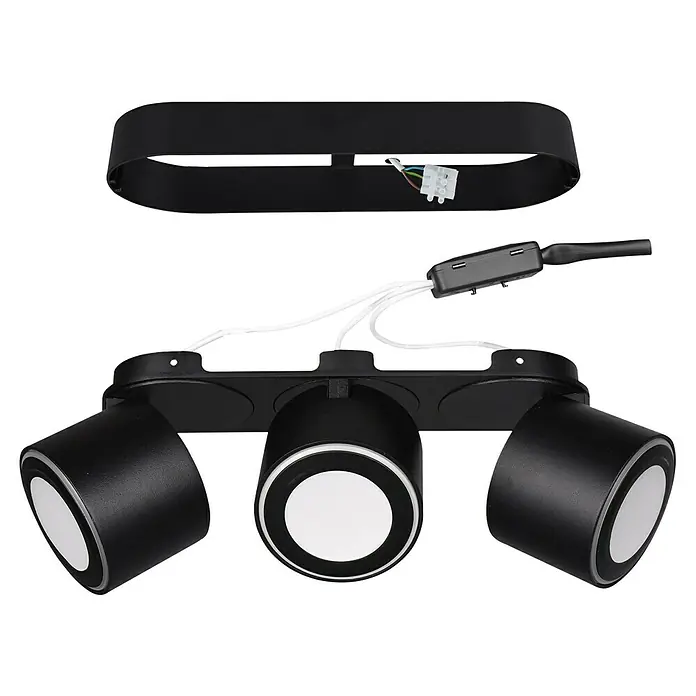 Trio Leuchten LED-Deckenstrahler Taurus - 15 W, Schwarz, Warmweiß, 3 Stk. - Schwarze Deckenleuchte mit drei Strahlern, die ein modernes und stilvolles Ambiente erzeugt. Ideal für Wohnzimmer, Schlafzimmer oder Flur.
