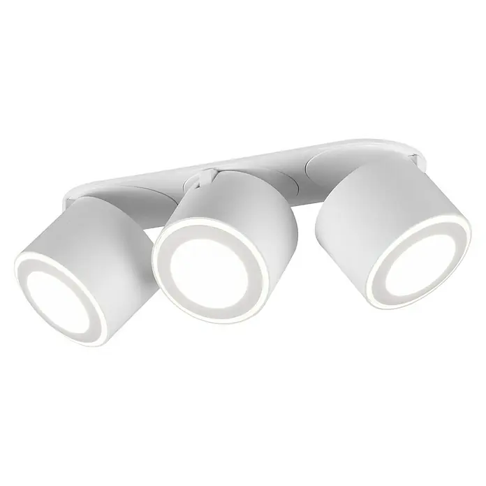 Trio Leuchten LED-Deckenstrahler Taurus - 15 W, Weiß, Warmweiß, 3 Stk. - Weiße Deckenleuchte mit drei verstellbaren Strahlern für flexible Beleuchtung und modernes Design.