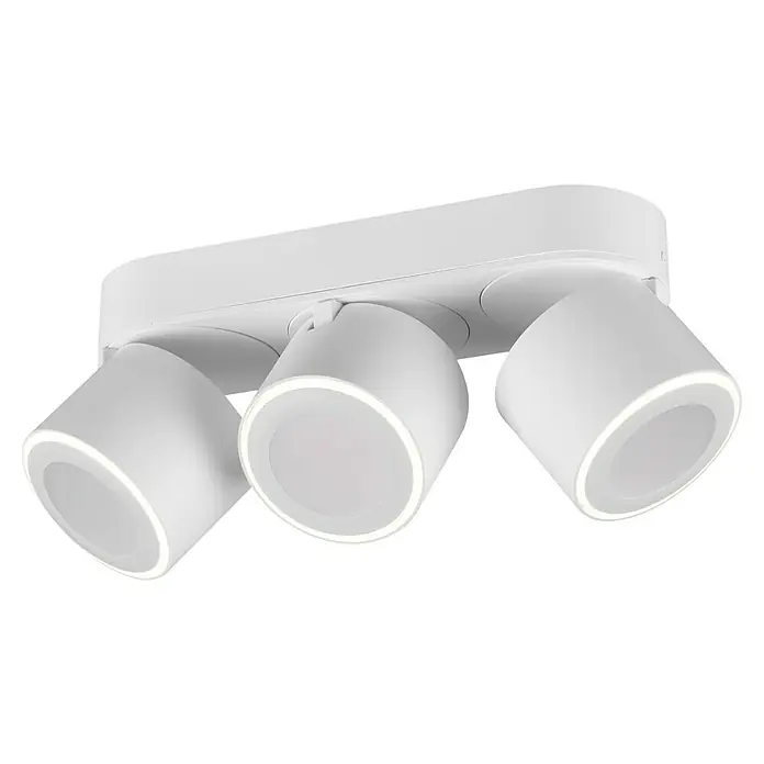 Trio Leuchten LED-Deckenstrahler Taurus - 15 W, Weiß, Warmweiß, 3 Stk. - Moderne, weiße 3-flammige LED-Deckenleuchte. Stilvolles Design für Innenräume, das helles und effizientes Licht bietet.