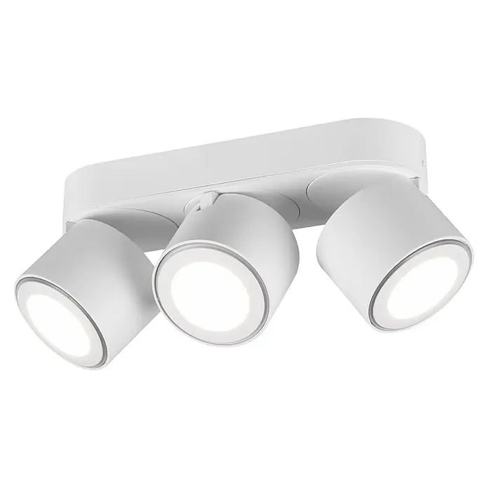 Trio Leuchten LED-Deckenstrahler Taurus - 15 W, Weiß, Warmweiß, 3 Stk. - Weisse Deckenleuchte mit drei Strahlern. Die Strahler sind verstellbar und sorgen für eine optimale Ausleuchtung des Raumes.
