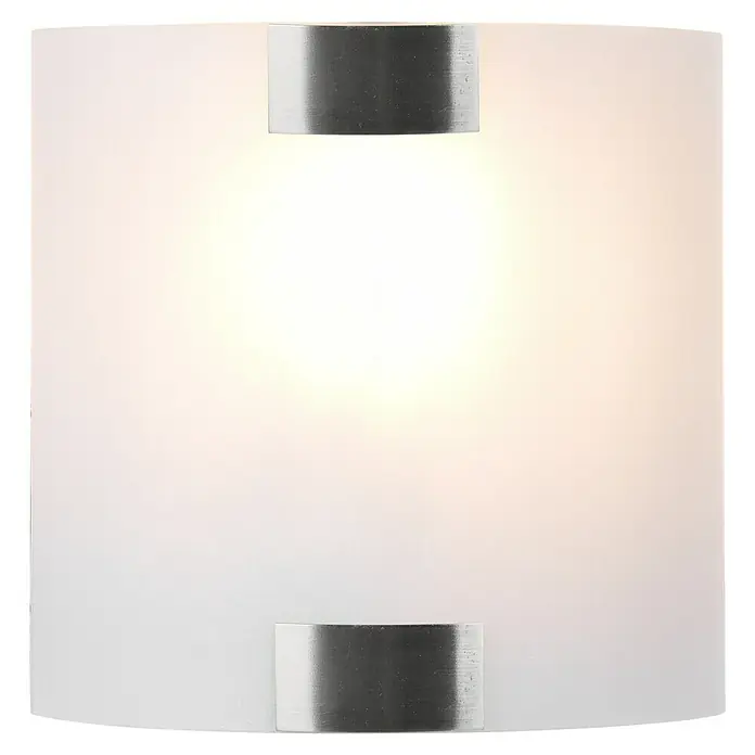 Trio Lighting Aplique de pared Pura - 25 W, L x An x Al: 7,5 x 20 x 20 cm, Níquel mate, E27 - Lámpara de pared con pantalla cilíndrica de vidrio esmerilado y detalles metálicos, que ofrece una iluminación cálida y difusa.