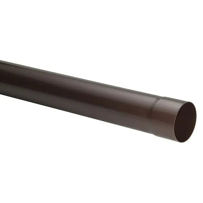 FunkeGruppe Fallrohr - Nennweite: 100 mm, Länge: 250 cm, Kunststoff, Braun - Braunes Kunststoffrohr im Detail, ideal für verschiedene Bau- und Sanitäranwendungen. Vielseitig einsetzbar und robust.