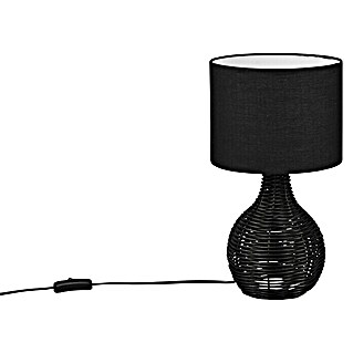 Trio Lighting Lámpara de sobremesa redonda Sprout (25 W, Ø x Al: 22 x 39 cm, Negro, Negro, E27)